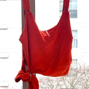 Lined Orange Tank Top